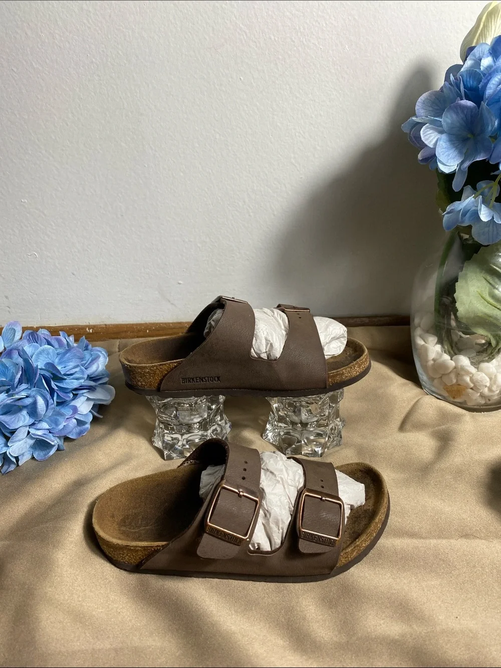 Birkenstock Kids Brown Double Buckle Sandals
